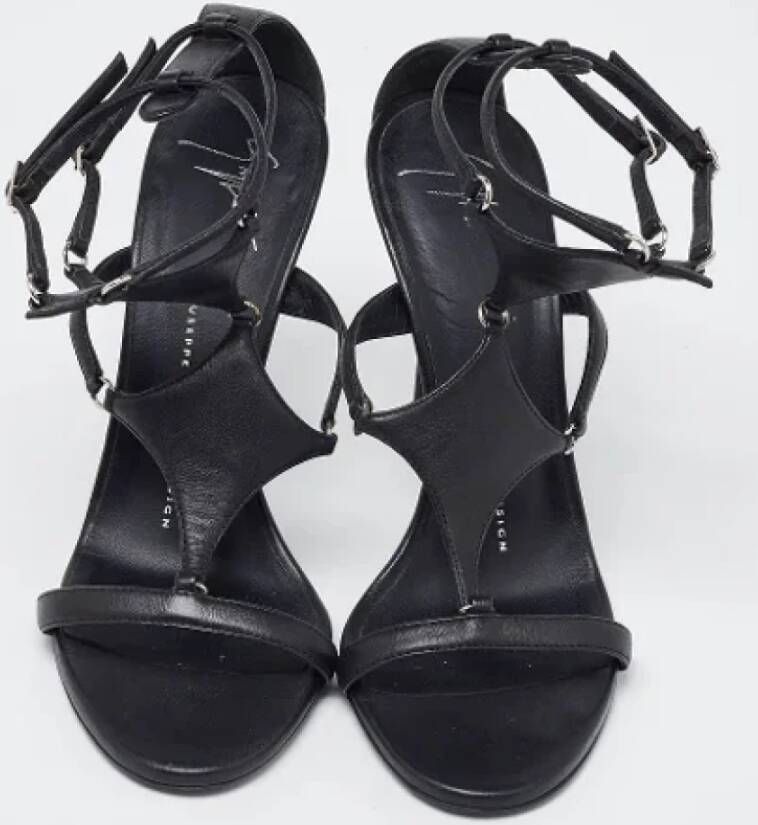 Giuseppe Zanotti Pre-owned Leather sandals Black Dames