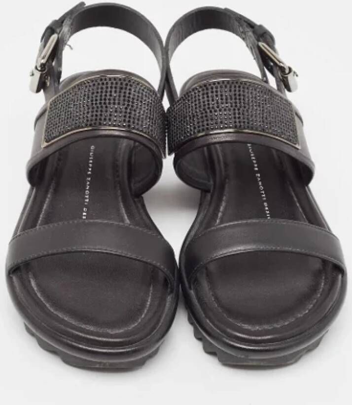 Giuseppe Zanotti Pre-owned Leather sandals Black Dames