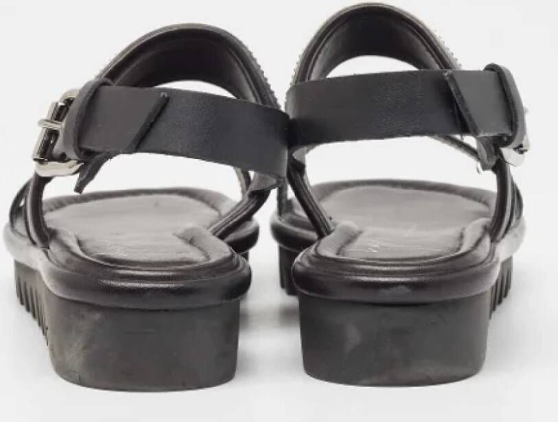 Giuseppe Zanotti Pre-owned Leather sandals Black Dames