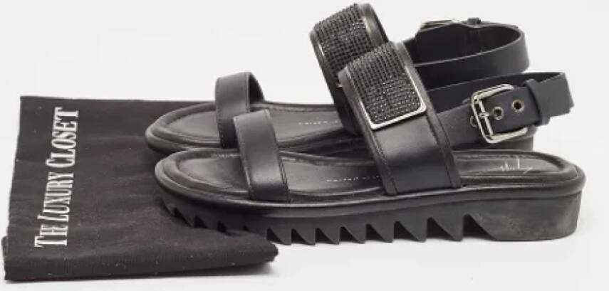 Giuseppe Zanotti Pre-owned Leather sandals Black Dames