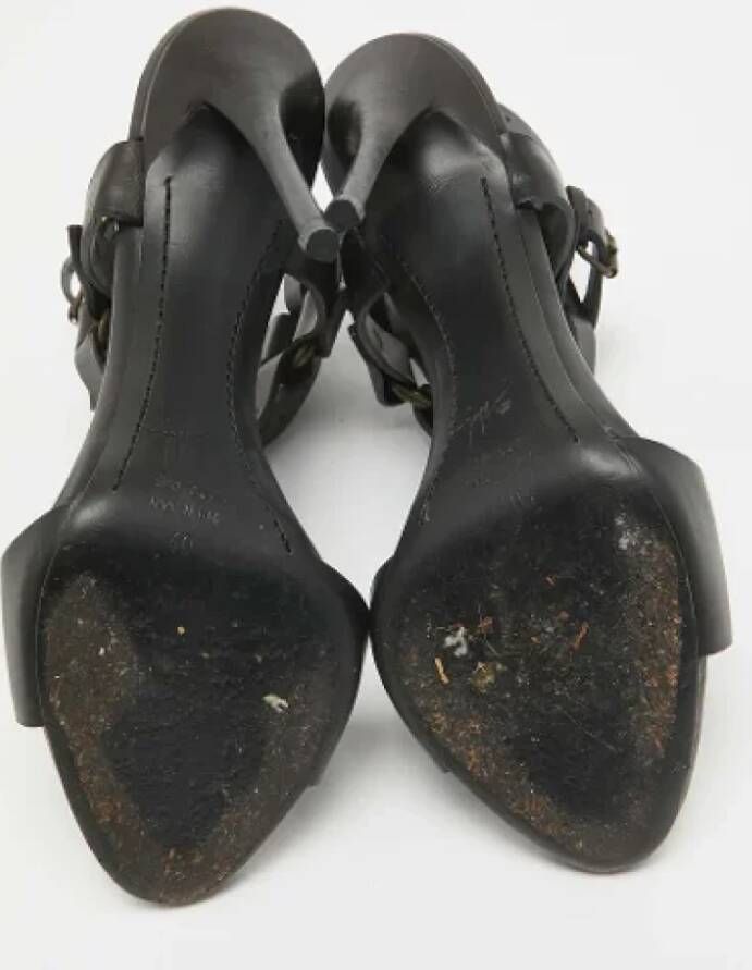 Giuseppe Zanotti Pre-owned Leather sandals Black Dames