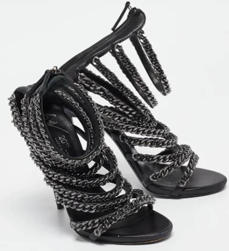 Giuseppe Zanotti Pre-owned Leather sandals Black Dames