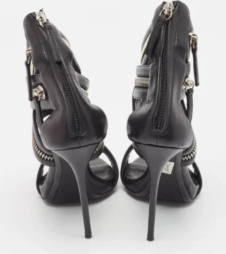 Giuseppe Zanotti Pre-owned Leather sandals Black Dames