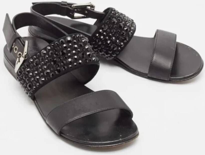 Giuseppe Zanotti Pre-owned Leather sandals Black Dames