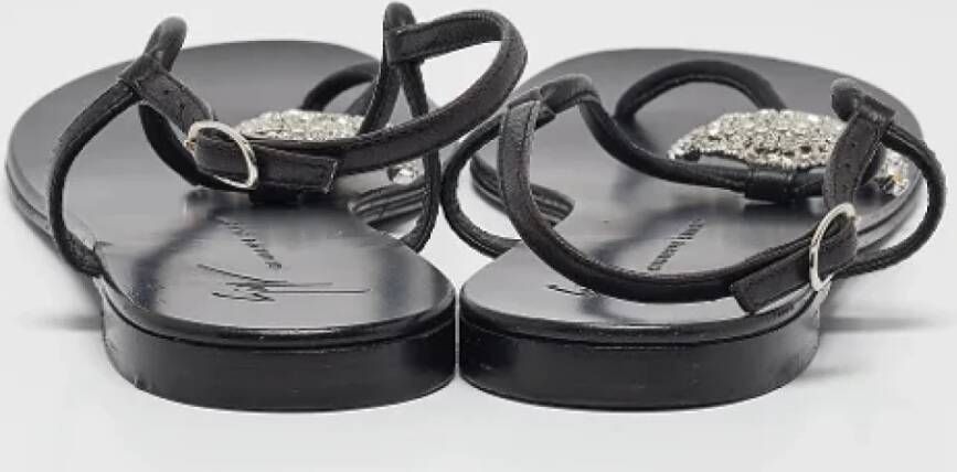 Giuseppe Zanotti Pre-owned Leather sandals Black Dames