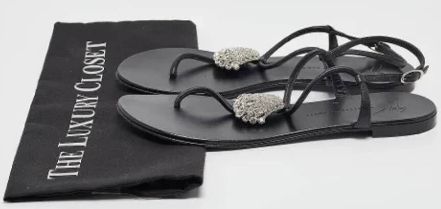 Giuseppe Zanotti Pre-owned Leather sandals Black Dames