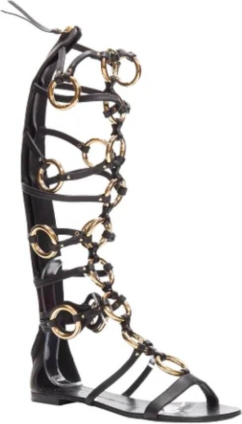 Giuseppe Zanotti Pre-owned Leather sandals Black Dames