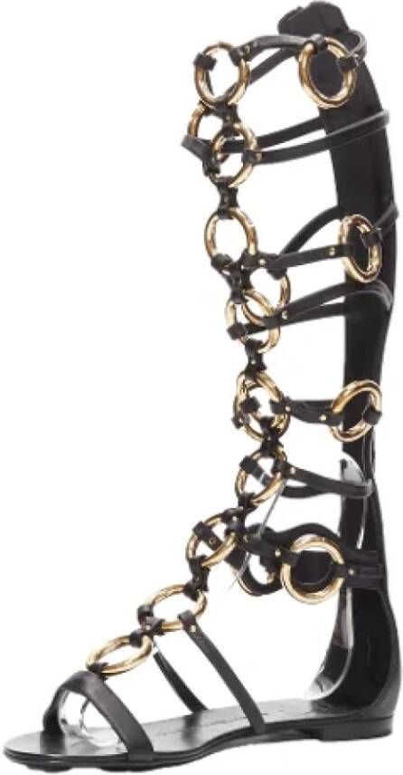 Giuseppe Zanotti Pre-owned Leather sandals Black Dames