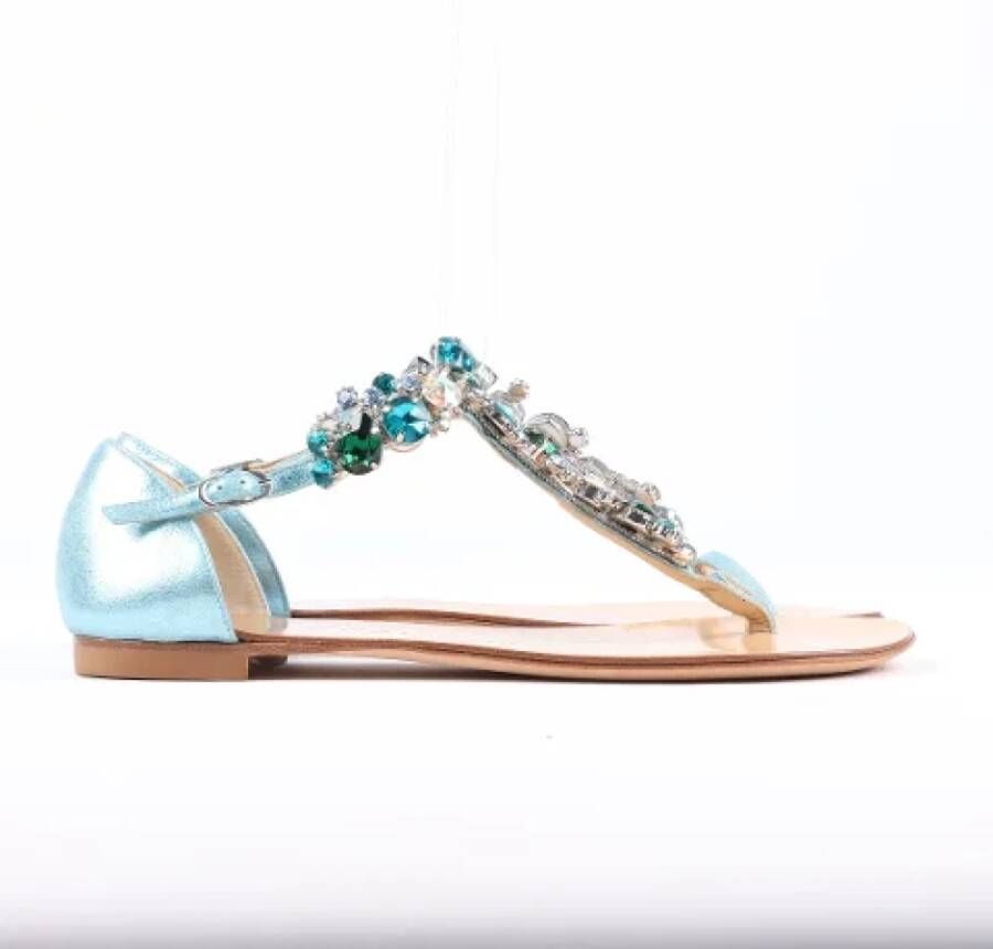 Giuseppe Zanotti Pre-owned Leather sandals Blue Dames