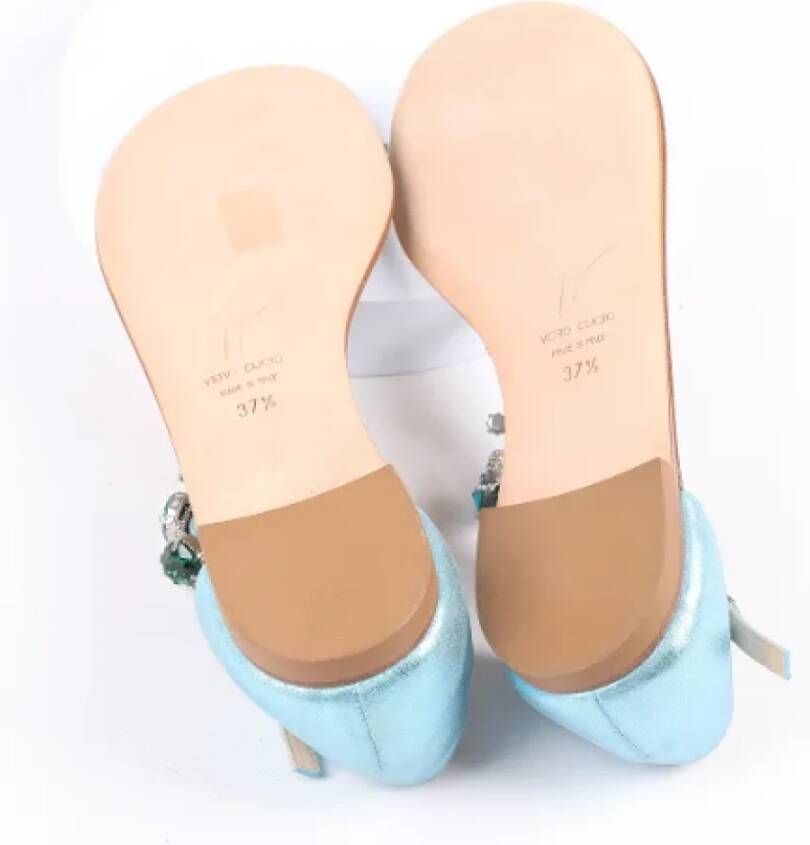 Giuseppe Zanotti Pre-owned Leather sandals Blue Dames