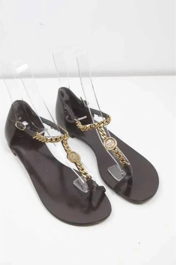 Giuseppe Zanotti Pre-owned Leather sandals Brown Dames