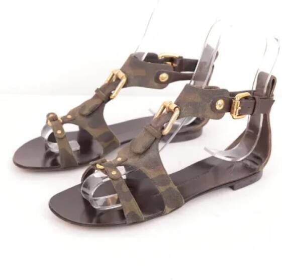 Giuseppe Zanotti Pre-owned Leather sandals Green Dames