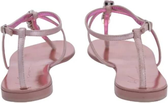 Giuseppe Zanotti Pre-owned Leather sandals Pink Dames