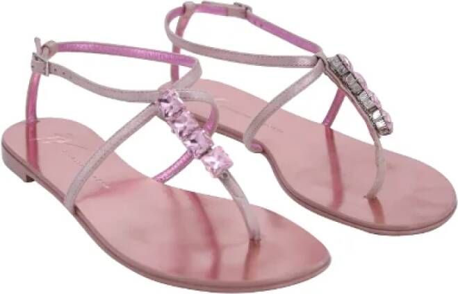 Giuseppe Zanotti Pre-owned Leather sandals Pink Dames