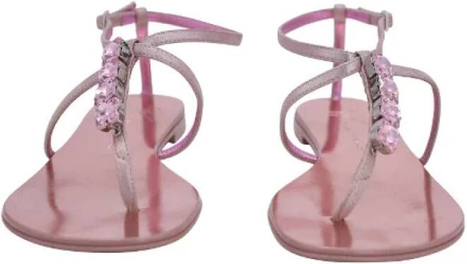 Giuseppe Zanotti Pre-owned Leather sandals Pink Dames