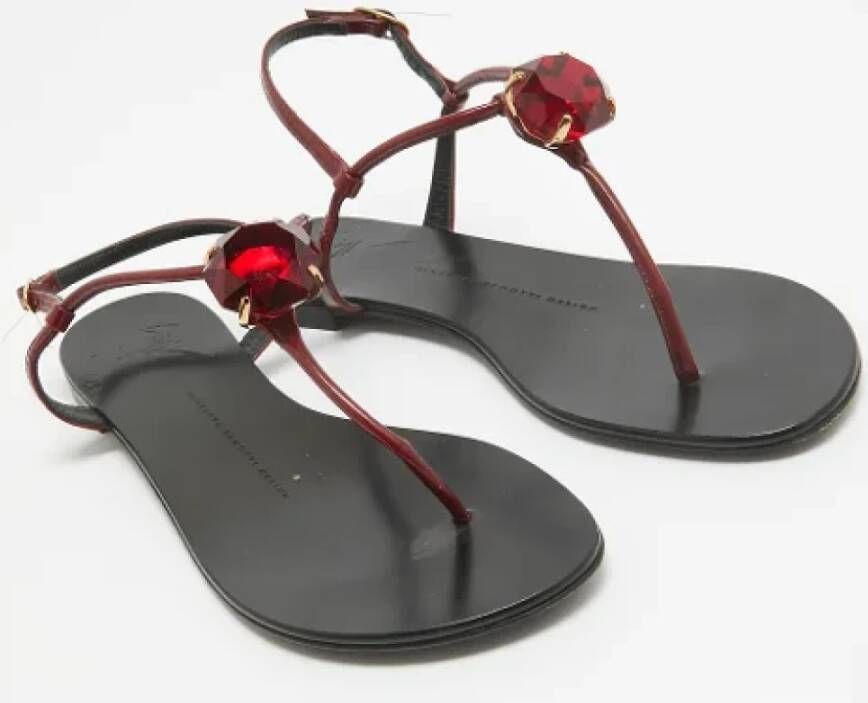 Giuseppe Zanotti Pre-owned Leather sandals Red Dames