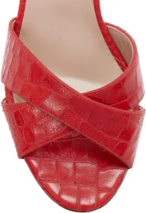 Giuseppe Zanotti Pre-owned Leather sandals Red Dames