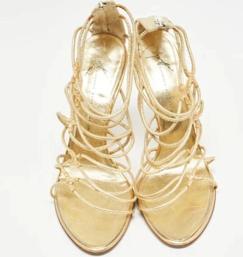 Giuseppe Zanotti Pre-owned Leather sandals Yellow Dames