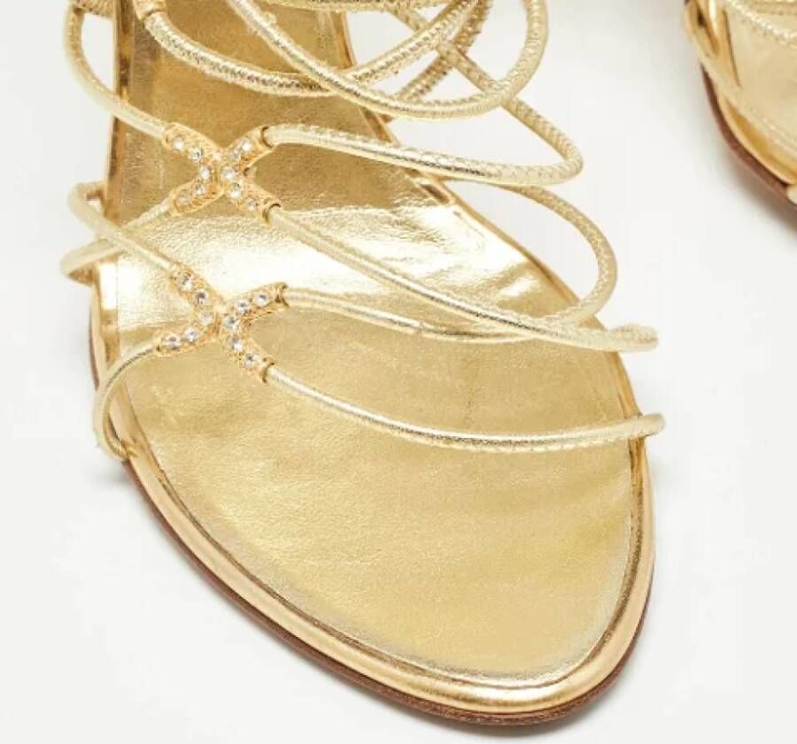 Giuseppe Zanotti Pre-owned Leather sandals Yellow Dames