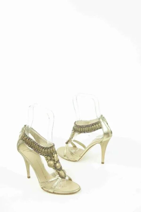 Giuseppe Zanotti Pre-owned Leather sandals Yellow Dames