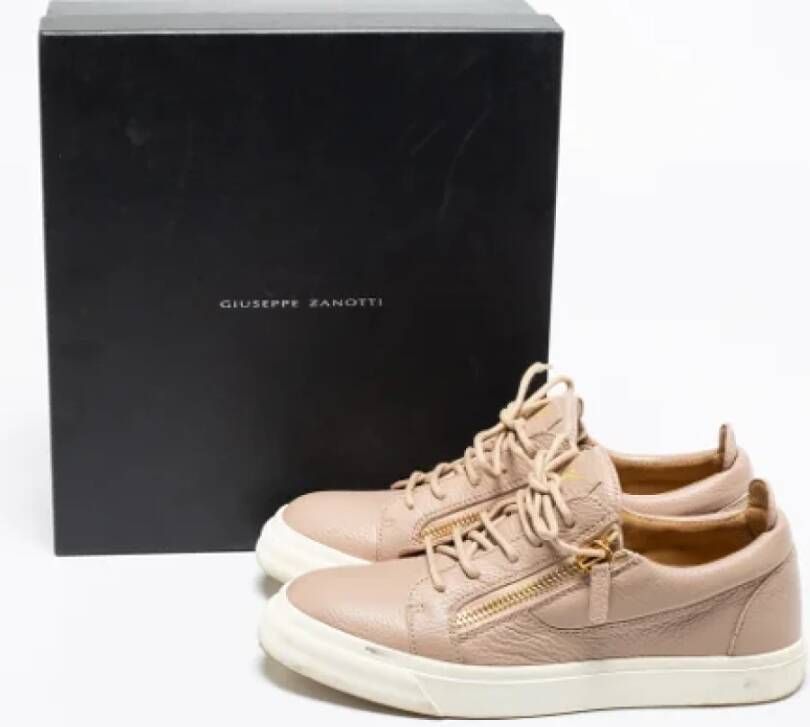 Giuseppe Zanotti Pre-owned Leather sneakers Beige Dames