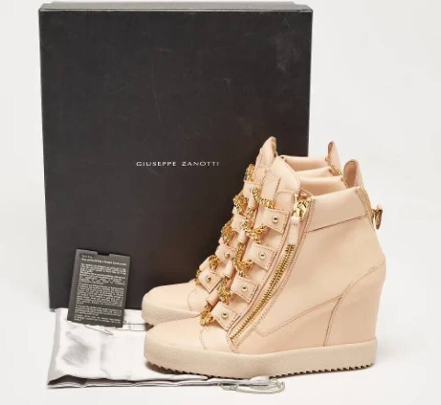 Giuseppe Zanotti Pre-owned Leather sneakers Beige Dames