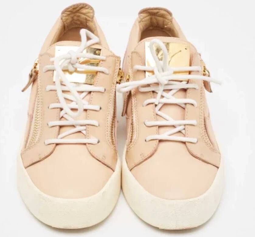 Giuseppe Zanotti Pre-owned Leather sneakers Beige Dames