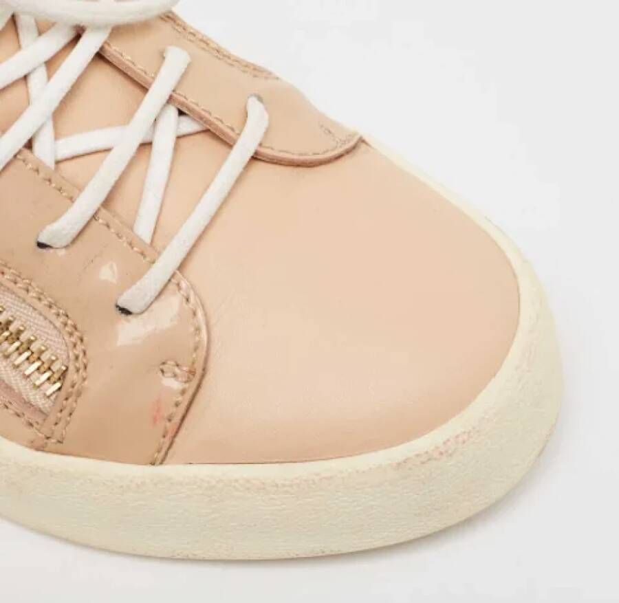 Giuseppe Zanotti Pre-owned Leather sneakers Beige Dames