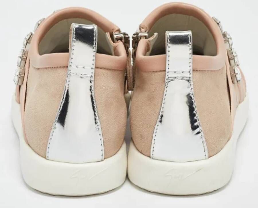 Giuseppe Zanotti Pre-owned Leather sneakers Beige Dames