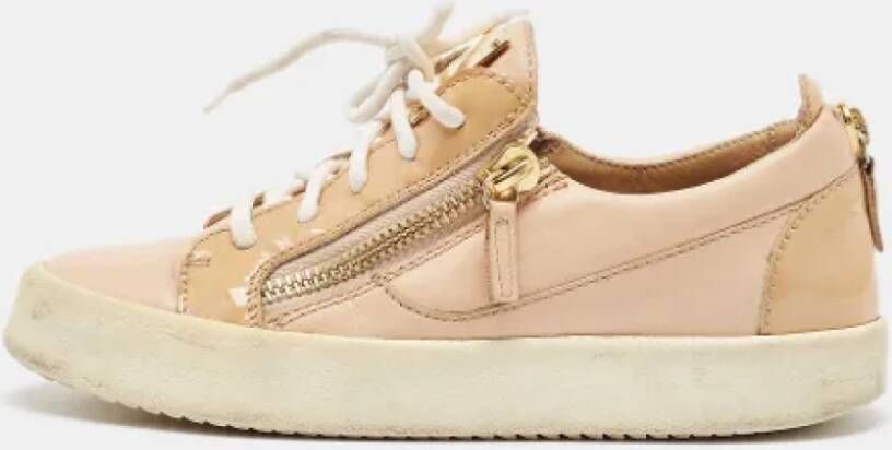 Giuseppe Zanotti Pre-owned Leather sneakers Beige Dames