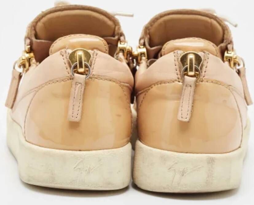 Giuseppe Zanotti Pre-owned Leather sneakers Beige Dames