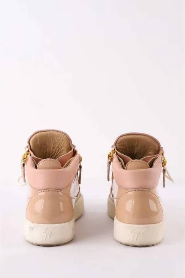 Giuseppe Zanotti Pre-owned Leather sneakers Beige Dames