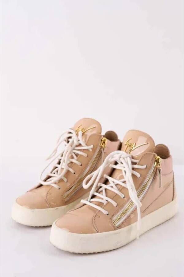 Giuseppe Zanotti Pre-owned Leather sneakers Beige Dames