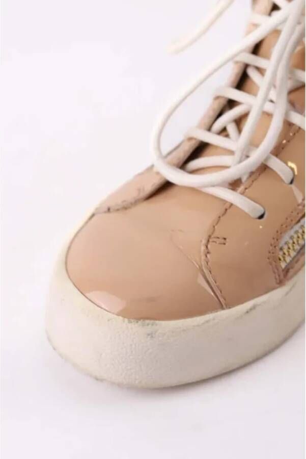 Giuseppe Zanotti Pre-owned Leather sneakers Beige Dames