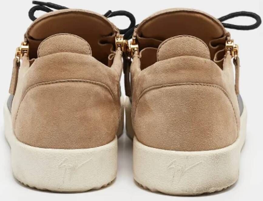 Giuseppe Zanotti Pre-owned Leather sneakers Beige Heren