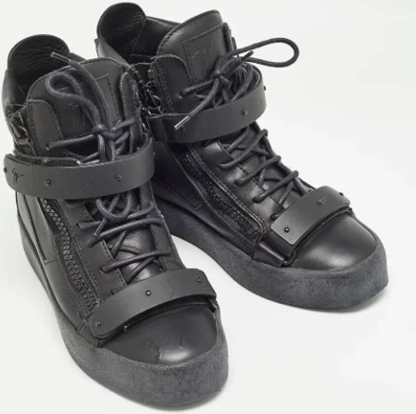 Giuseppe Zanotti Pre-owned Leather sneakers Black Heren