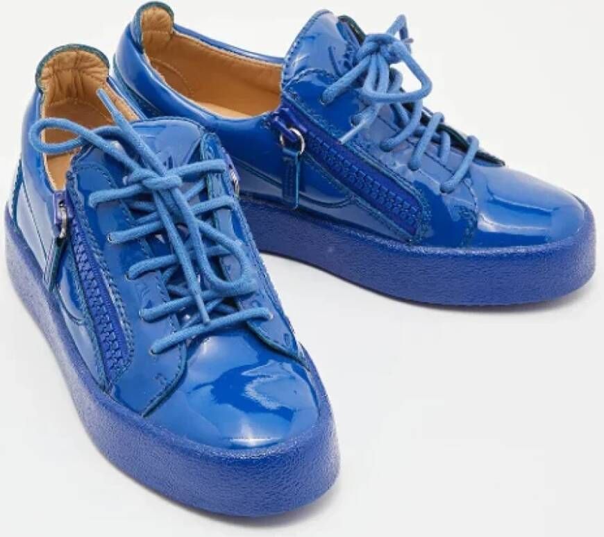 Giuseppe Zanotti Pre-owned Leather sneakers Blue Dames