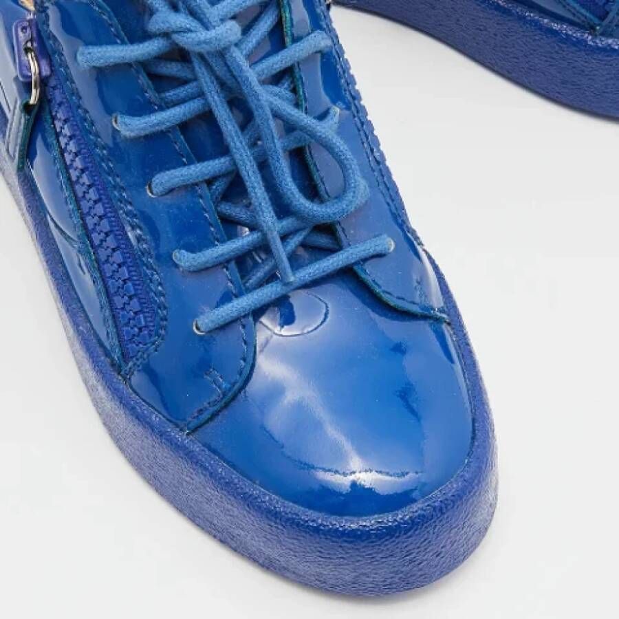 Giuseppe Zanotti Pre-owned Leather sneakers Blue Dames