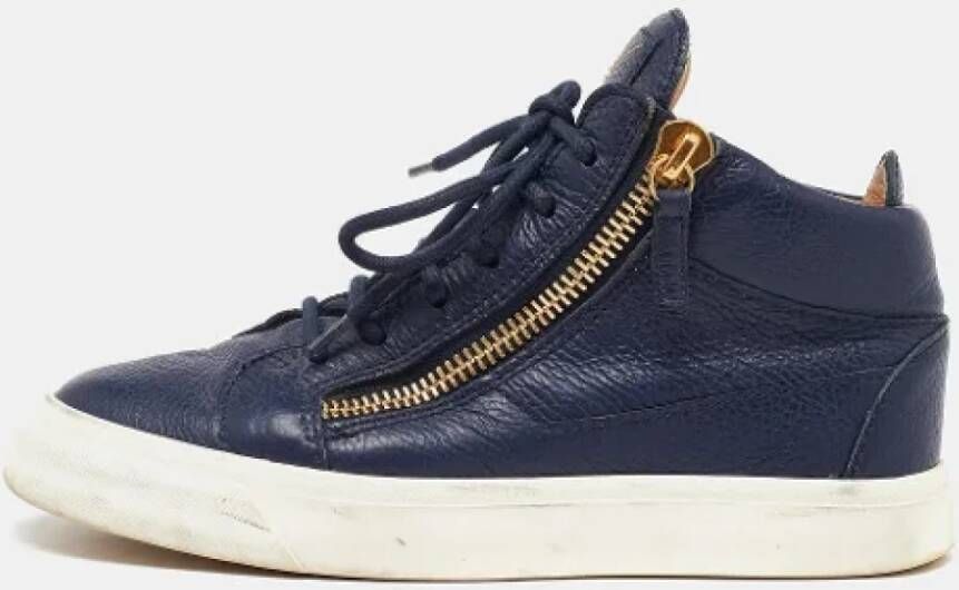 Giuseppe Zanotti Pre-owned Leather sneakers Blue Dames