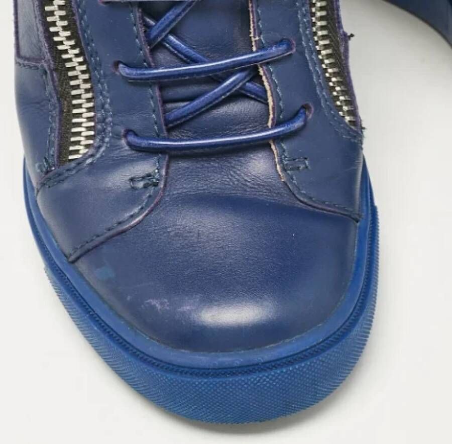 Giuseppe Zanotti Pre-owned Leather sneakers Blue Dames