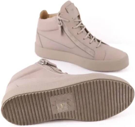 Giuseppe Zanotti Pre-owned Leather sneakers Gray Dames