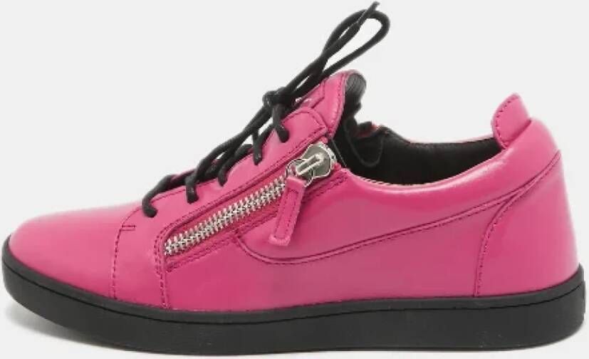 Giuseppe Zanotti Pre-owned Leather sneakers Pink Dames