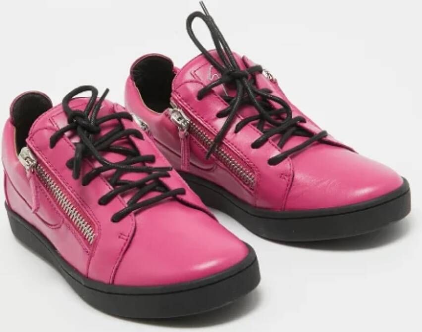 Giuseppe Zanotti Pre-owned Leather sneakers Pink Dames