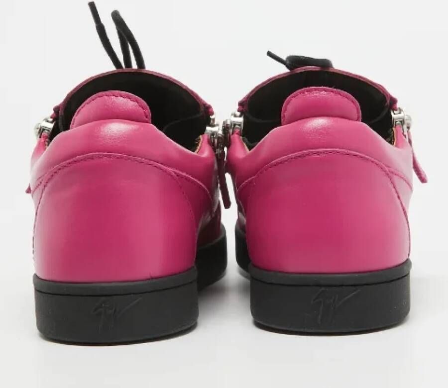 Giuseppe Zanotti Pre-owned Leather sneakers Pink Dames