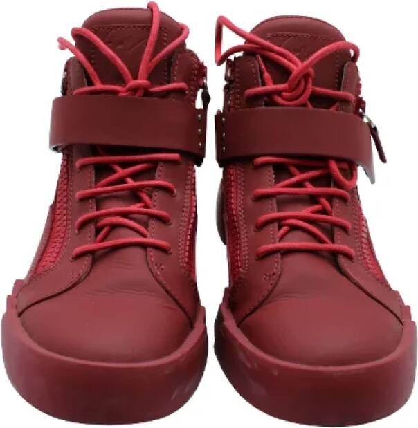 Giuseppe Zanotti Pre-owned Leather sneakers Red Heren