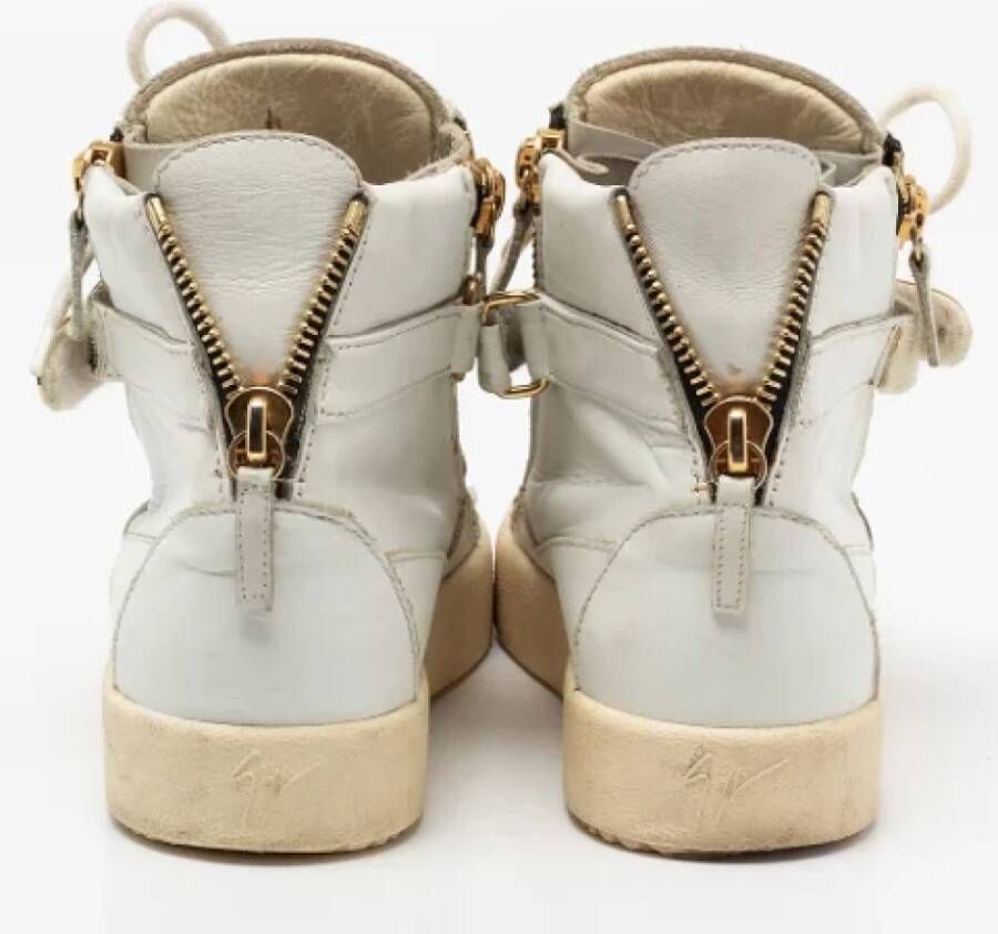 Giuseppe Zanotti Pre-owned Leather sneakers White Dames