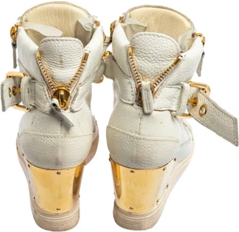 Giuseppe Zanotti Pre-owned Leather sneakers White Dames