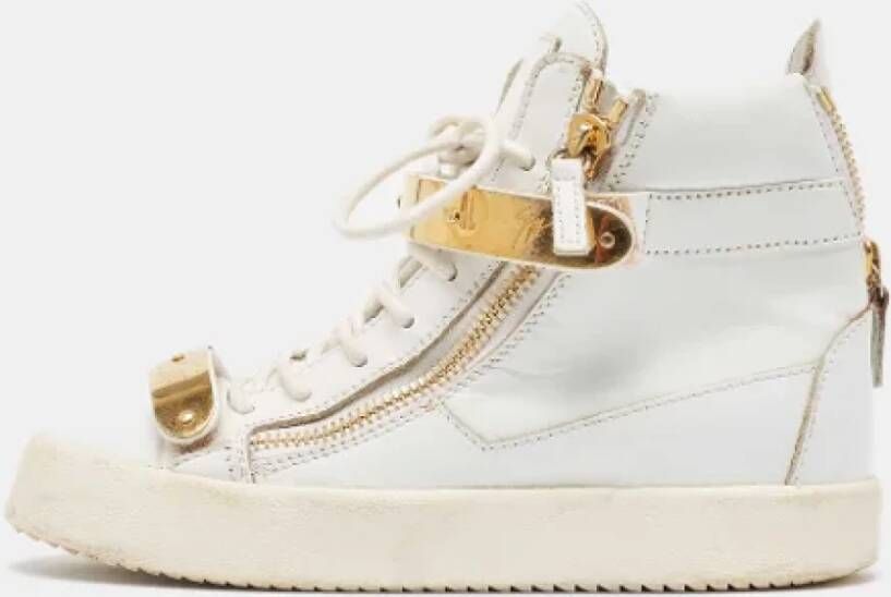 Giuseppe Zanotti Pre-owned Leather sneakers White Dames