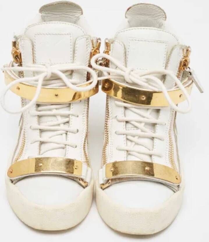 Giuseppe Zanotti Pre-owned Leather sneakers White Dames