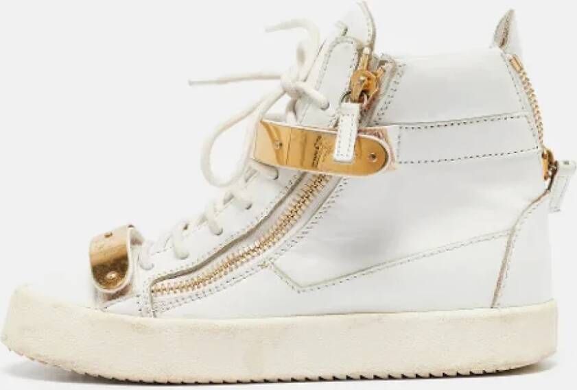 Giuseppe Zanotti Pre-owned Leather sneakers White Dames